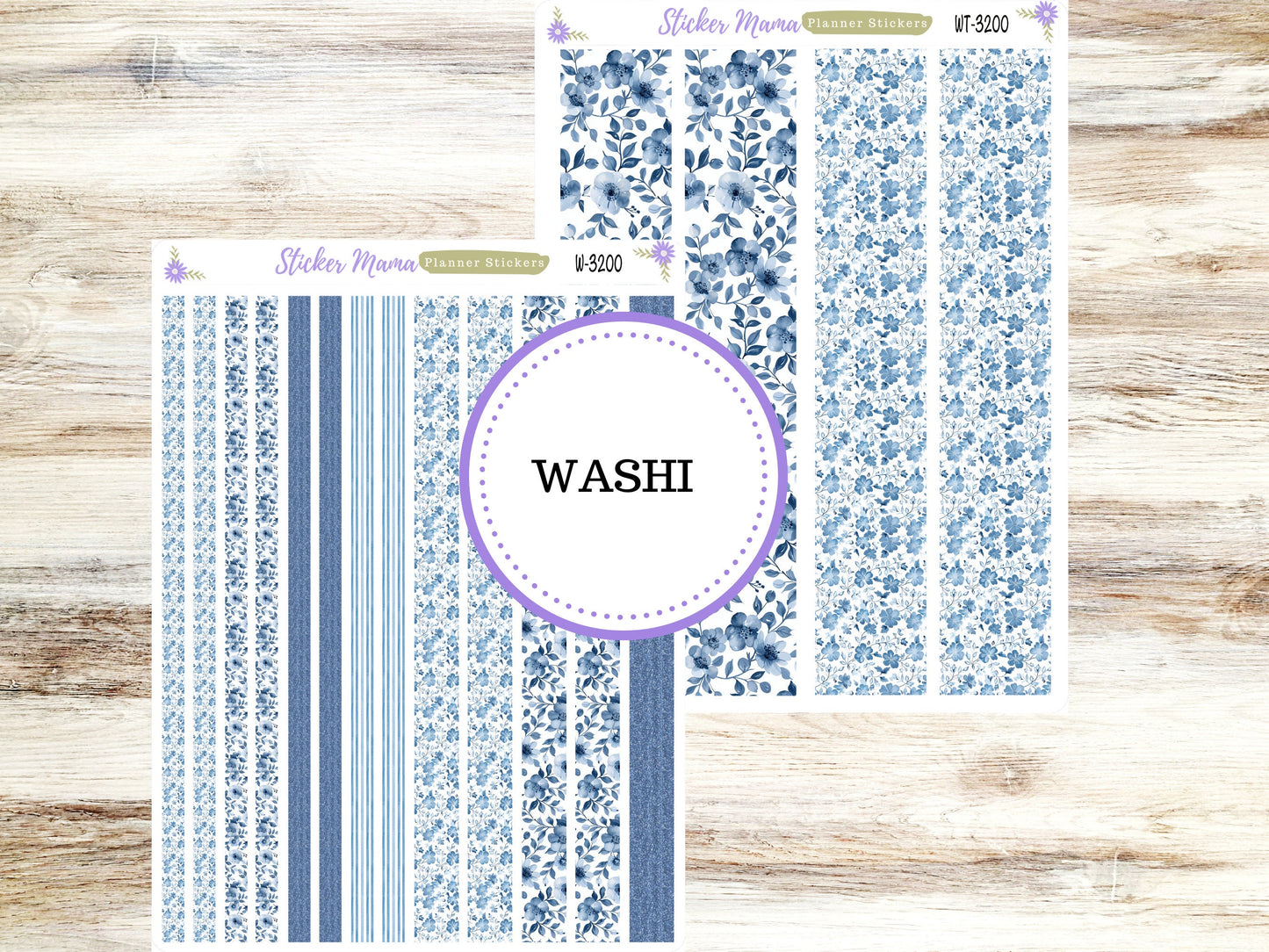 WASHI PLANNER STICKERS || 3200 || Cool Blue || Washi Stickers || Planner Stickers || Washi for Planners