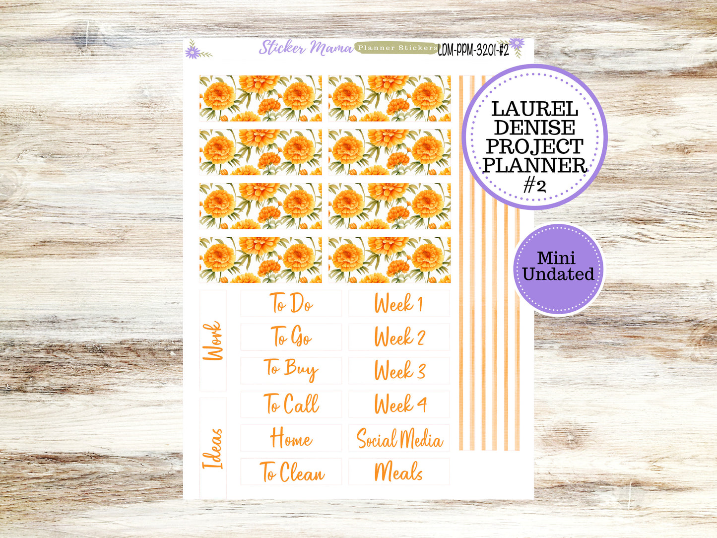 LAUREL DENISE PROJECT December Planner Kit #3201 || Fall Colors || Laurel Denise Kit || Laurel Denise Stickers ||  || Any Month ld