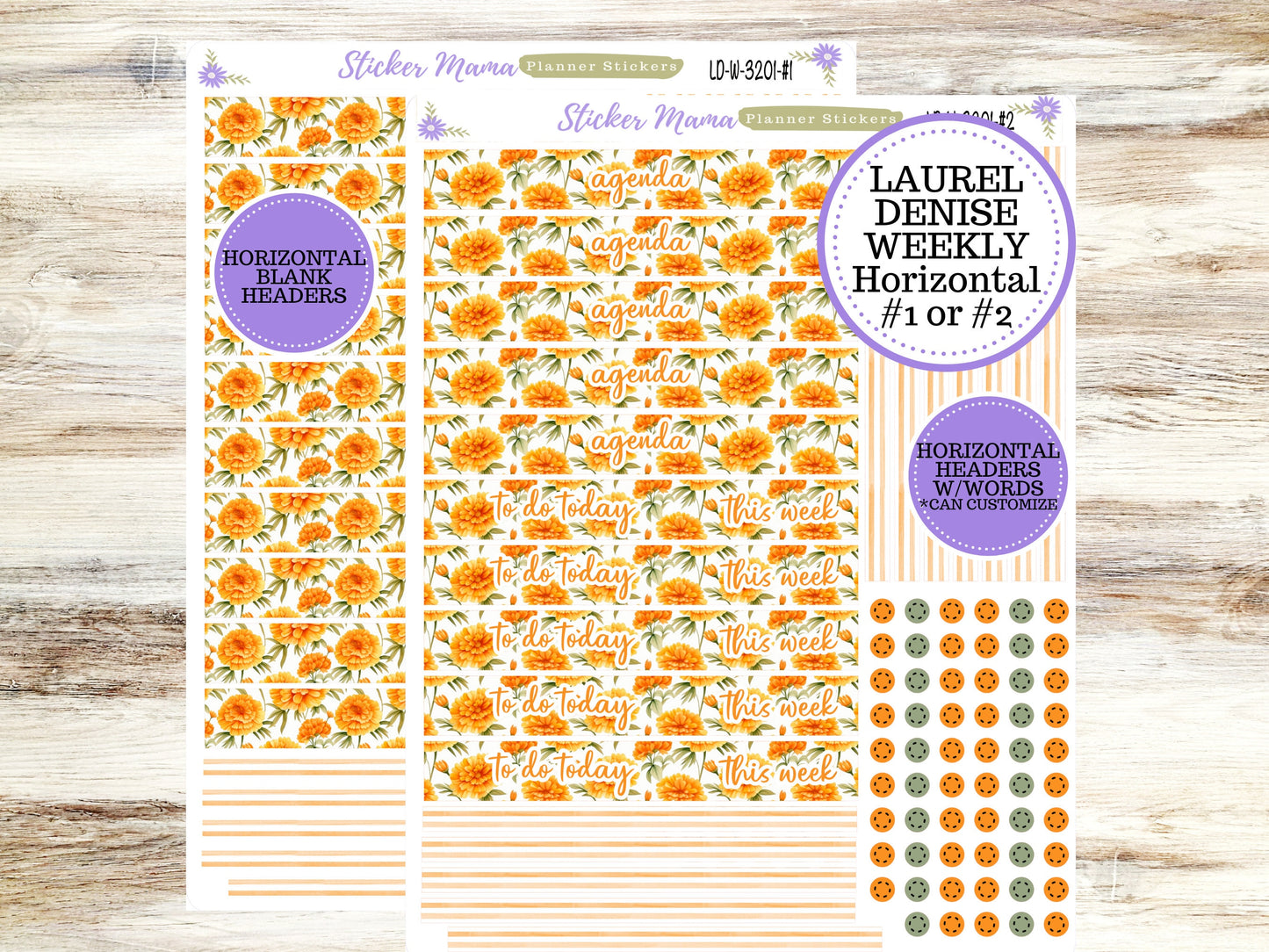 LAUREL DENISE PLANNER Kit #3201 || Laurel Denise Kit || Laurel Denise Stickers || Laurel Denise Horizontal Vertical || Fall Colors