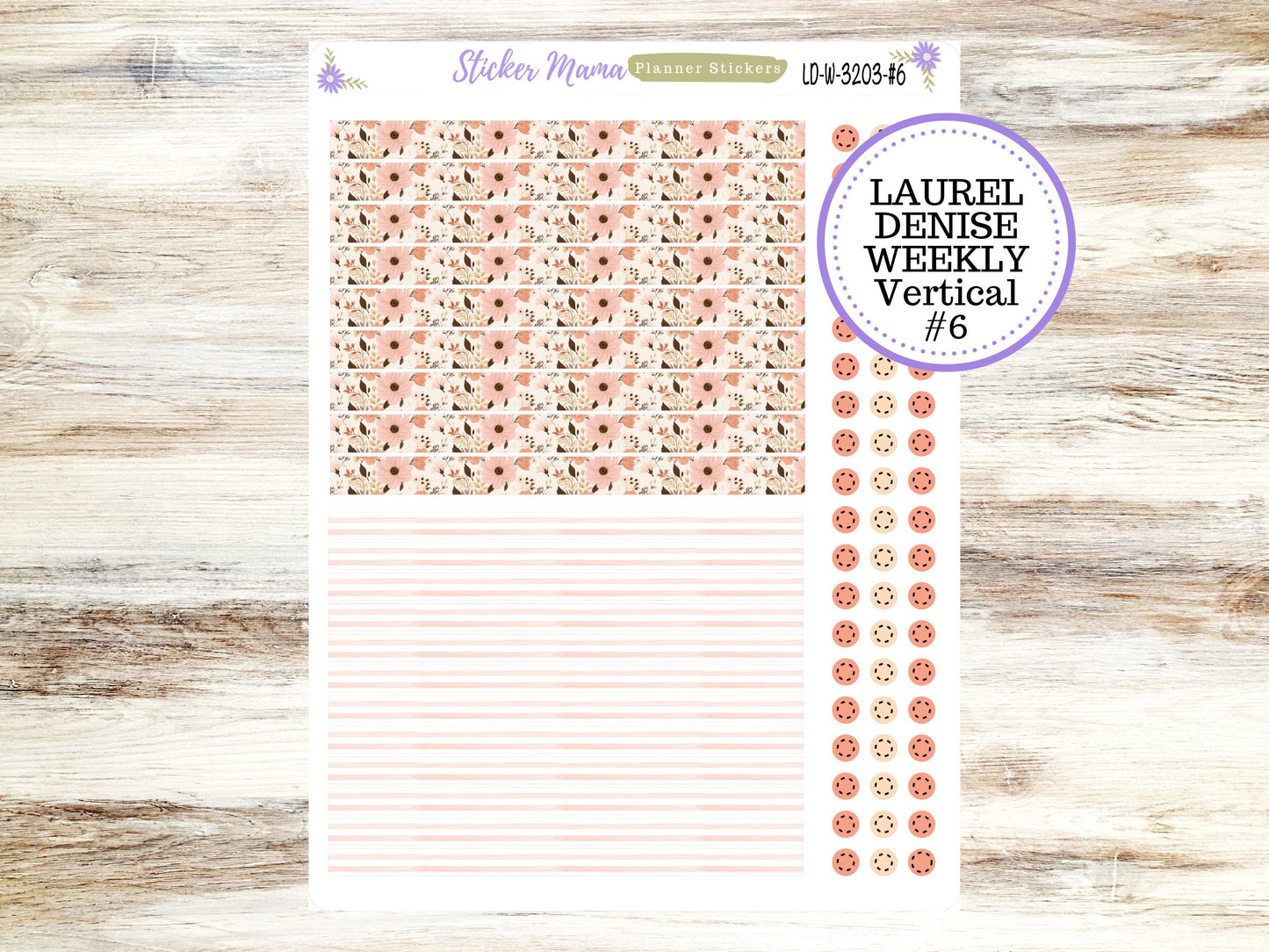 LAUREL DENISE PLANNER Kit #3203 || Laurel Denise Kit || Laurel Denise Stickers || Laurel Denise Horizontal Vertical || Pretty in Pink