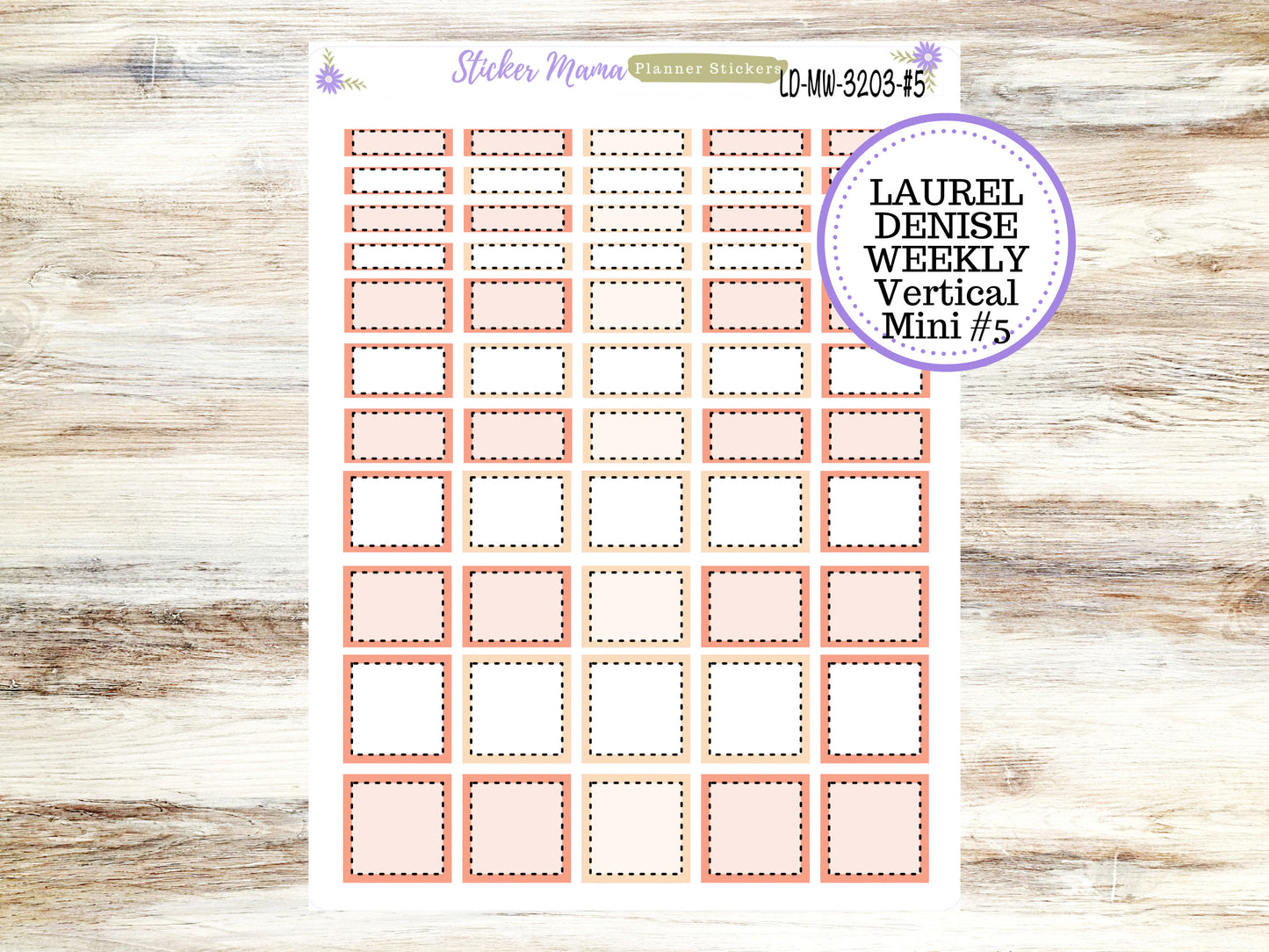 LAUREL DENISE MINI Planner Kit #3203 || Laurel Denise Kit || Laurel Denise Stickers || Laurel Denise Horizontal Vertical || Pretty in Pink