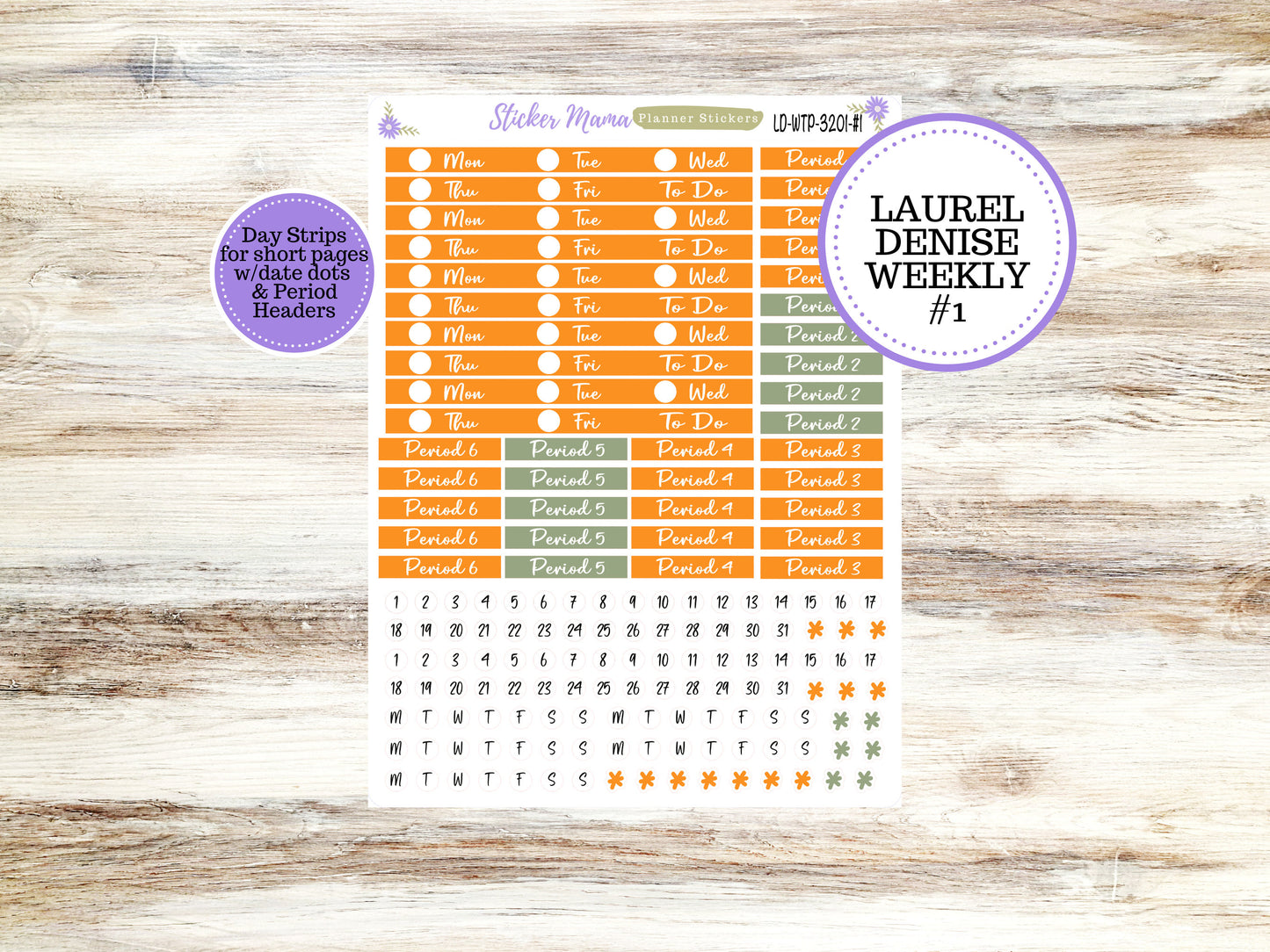 LAUREL DENISE TEACHER Planner Kit #3201 ||Fall Colors ||Laurel Denise Kit || Laurel Denise Stickers || Laurel Denise Horizontal Vertical ||