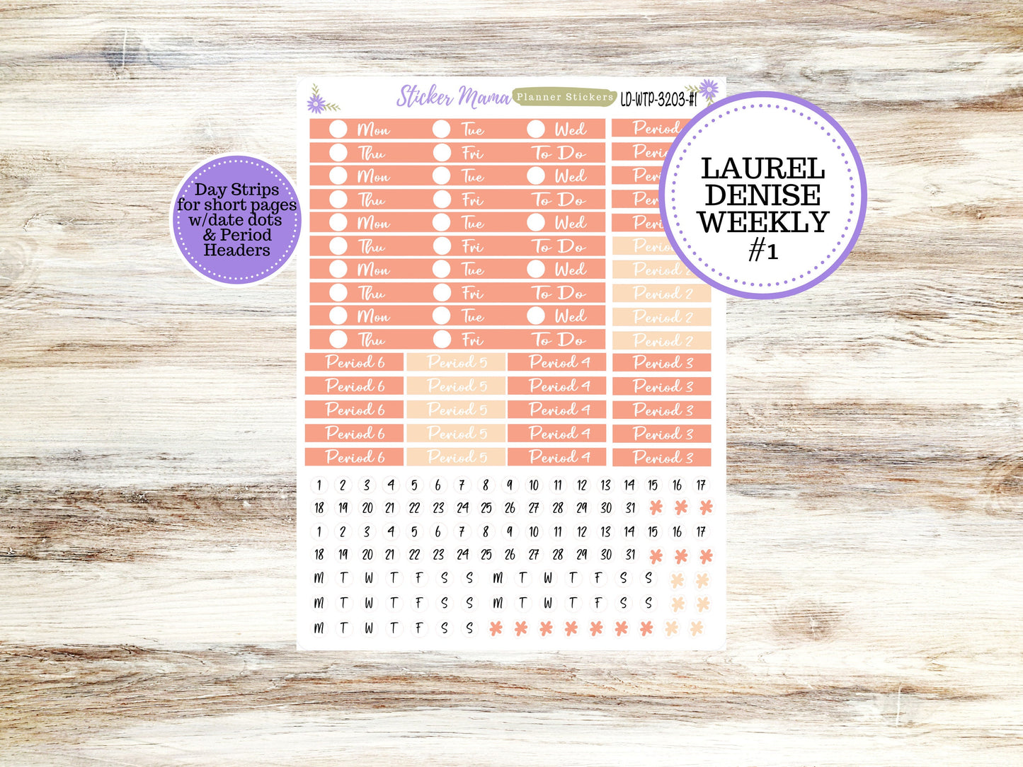 LAUREL DENISE TEACHER Planner Kit #3203 || Pretty in Pink ||Laurel Denise Kit || Laurel Denise Stickers || Laurel Denise Horizontal Vertical