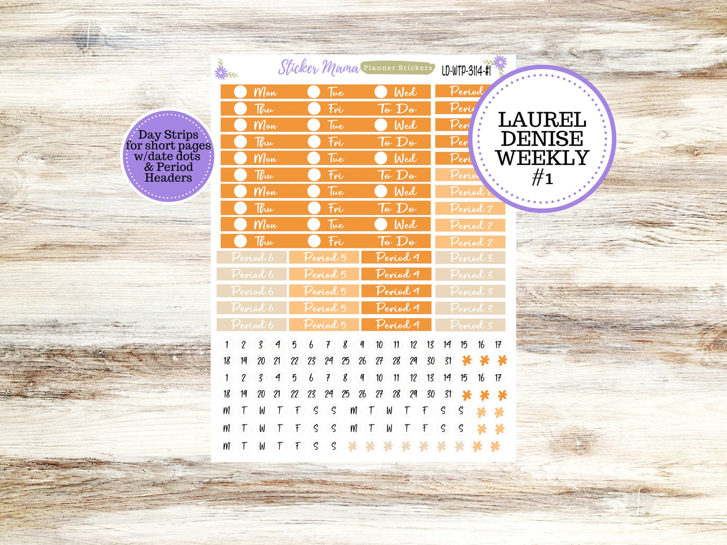 LAUREL DENISE TEACHER Planner Kit #3114 || Laurel Denise Kit || Laurel Denise Stickers || Laurel Denise Horizontal Vertical || September