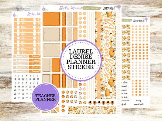 LAUREL DENISE TEACHER Planner Kit #3116 || Laurel Denise Kit || Laurel Denise Stickers || Laurel Denise Horizontal Vertical || November