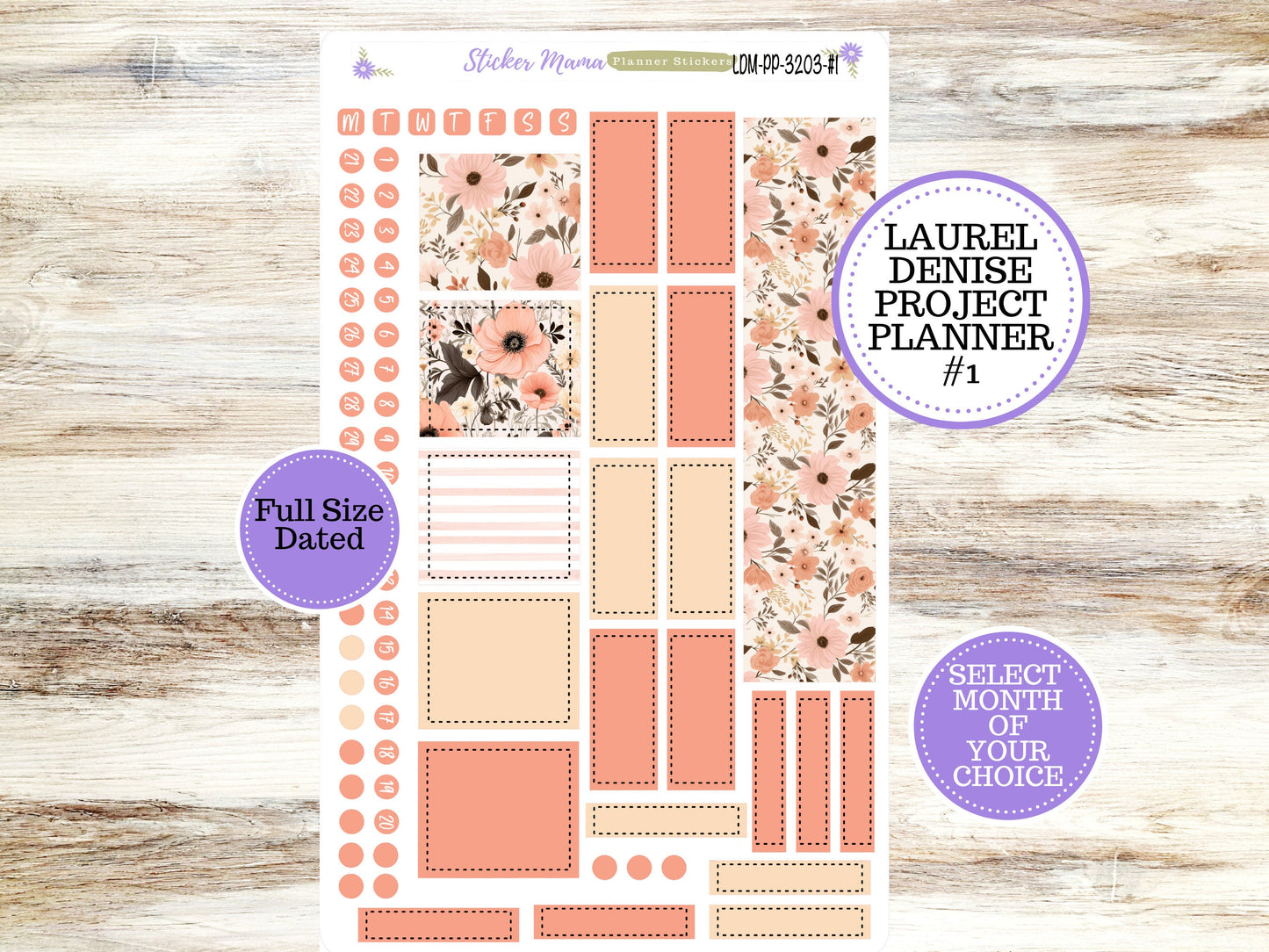 LAUREL DENISE PROJECT December Planner Kit #3203 || Pretty in Pink  || Laurel Denise Kit || Laurel Denise Stickers ||  || Any Month ld