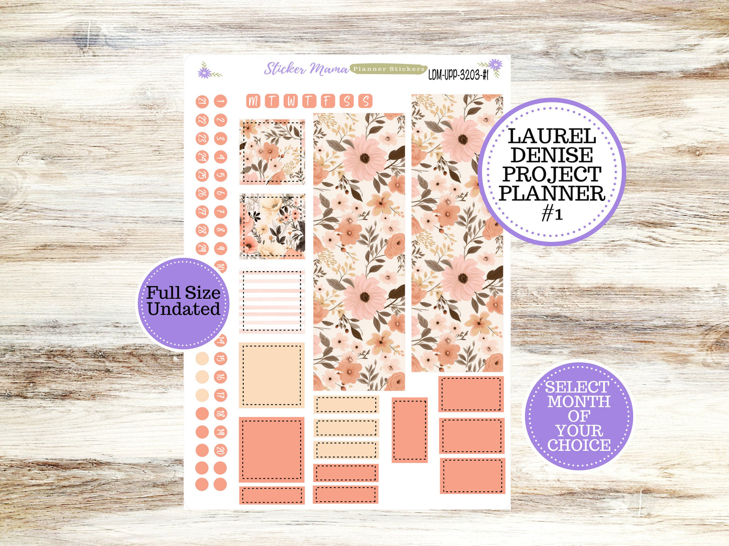 LAUREL DENISE PROJECT December Planner Kit #3203 || Pretty in Pink  || Laurel Denise Kit || Laurel Denise Stickers ||  || Any Month ld