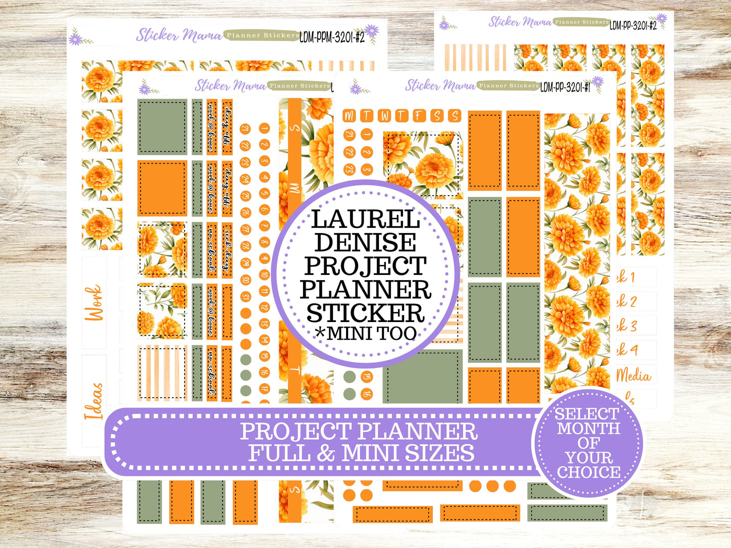 LAUREL DENISE PROJECT December Planner Kit #3201 || Fall Colors || Laurel Denise Kit || Laurel Denise Stickers ||  || Any Month ld