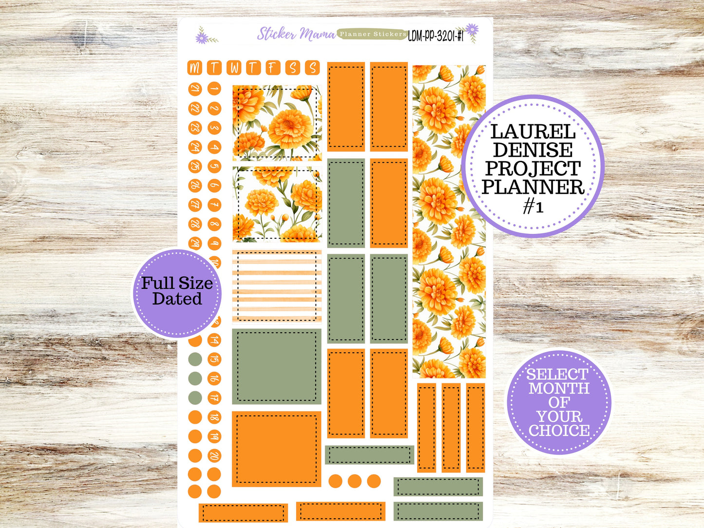 LAUREL DENISE PROJECT December Planner Kit #3201 || Fall Colors || Laurel Denise Kit || Laurel Denise Stickers ||  || Any Month ld