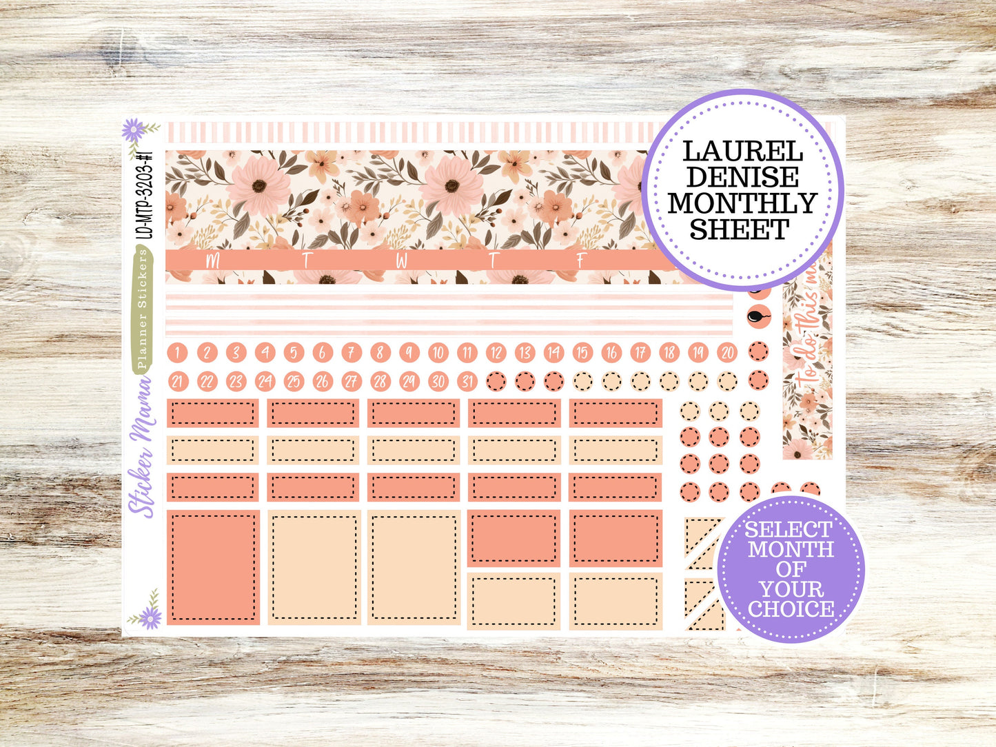 LAUREL DENISE TEACHER Planner Kit #3203 || Pretty in Pink ||Laurel Denise Kit || Laurel Denise Stickers || Laurel Denise Horizontal Vertical