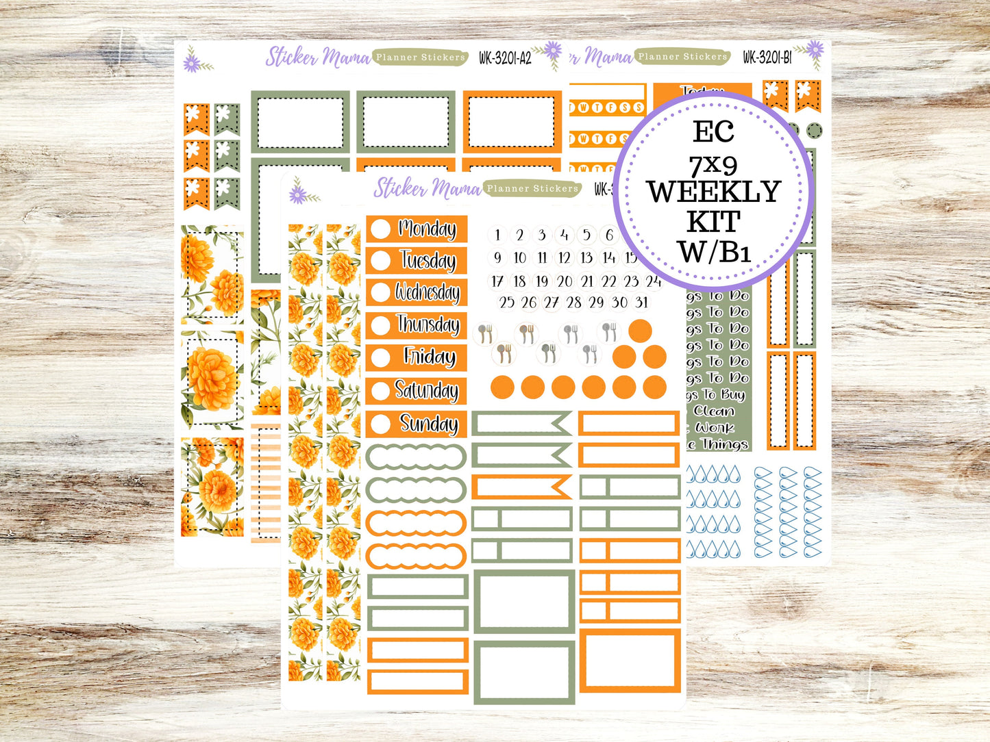 ERIN CONDREN WK-3201 || Fall Colors  || Weekly Planner Kit || Erin Condren || Hourly Planner Kit || Vertical Planner Kit