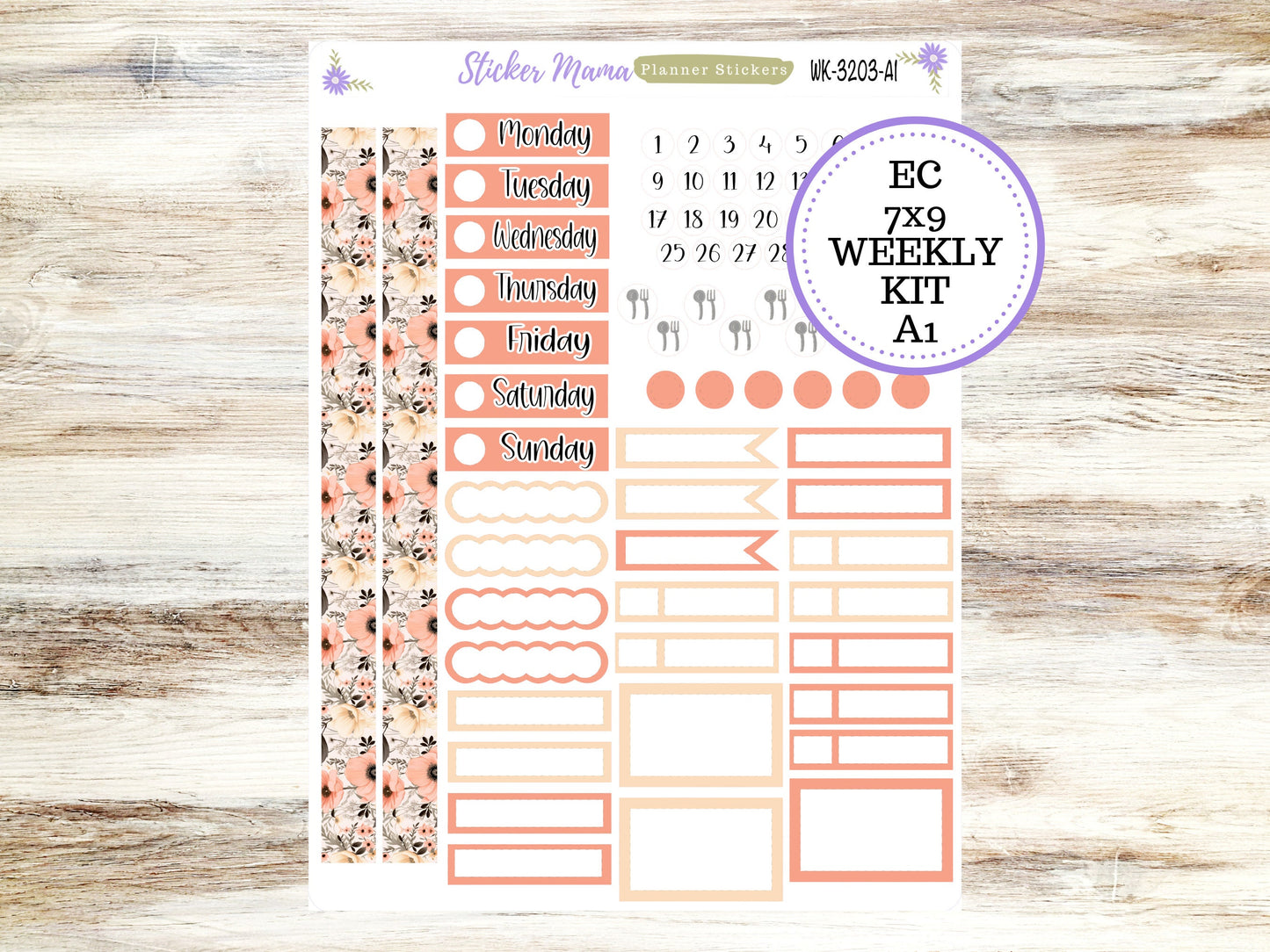 ERIN CONDREN WK-3203 || Pretty in Pink || Weekly Planner Kit || Erin Condren || Hourly Planner Kit || Vertical Planner Kit