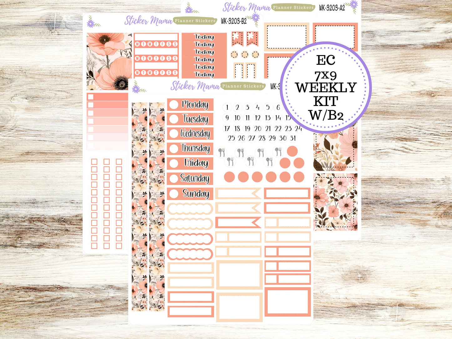 ERIN CONDREN WK-3203 || Pretty in Pink || Weekly Planner Kit || Erin Condren || Hourly Planner Kit || Vertical Planner Kit