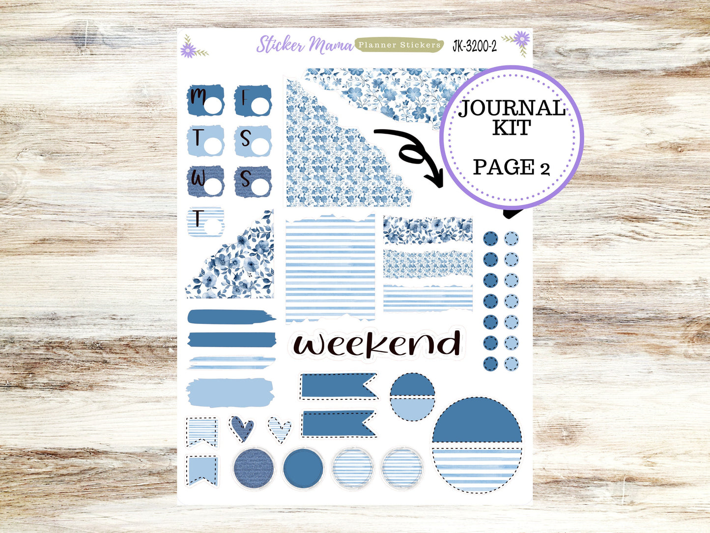 JOURNALING KIT  || #3200 || Cool Blue  || Journal Planner || Planner Stickers || Journal Stickers