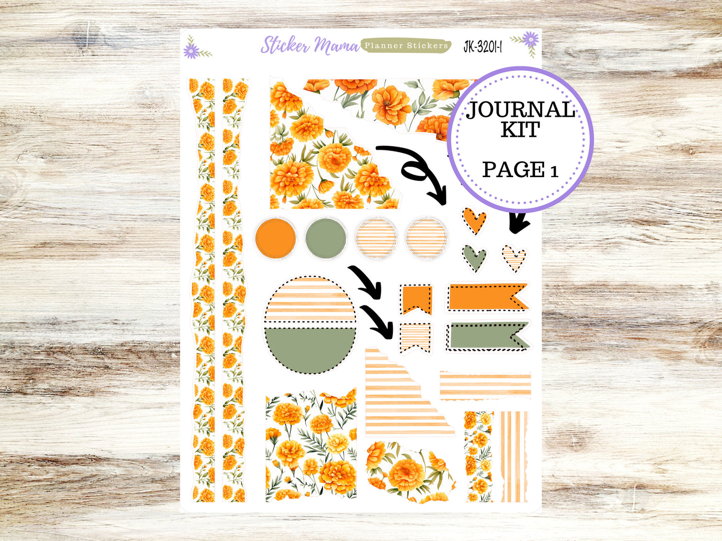 JOURNALING KIT  || #3201 || Fall Colors  || Journal Planner || Planner Stickers || Journal Stickers