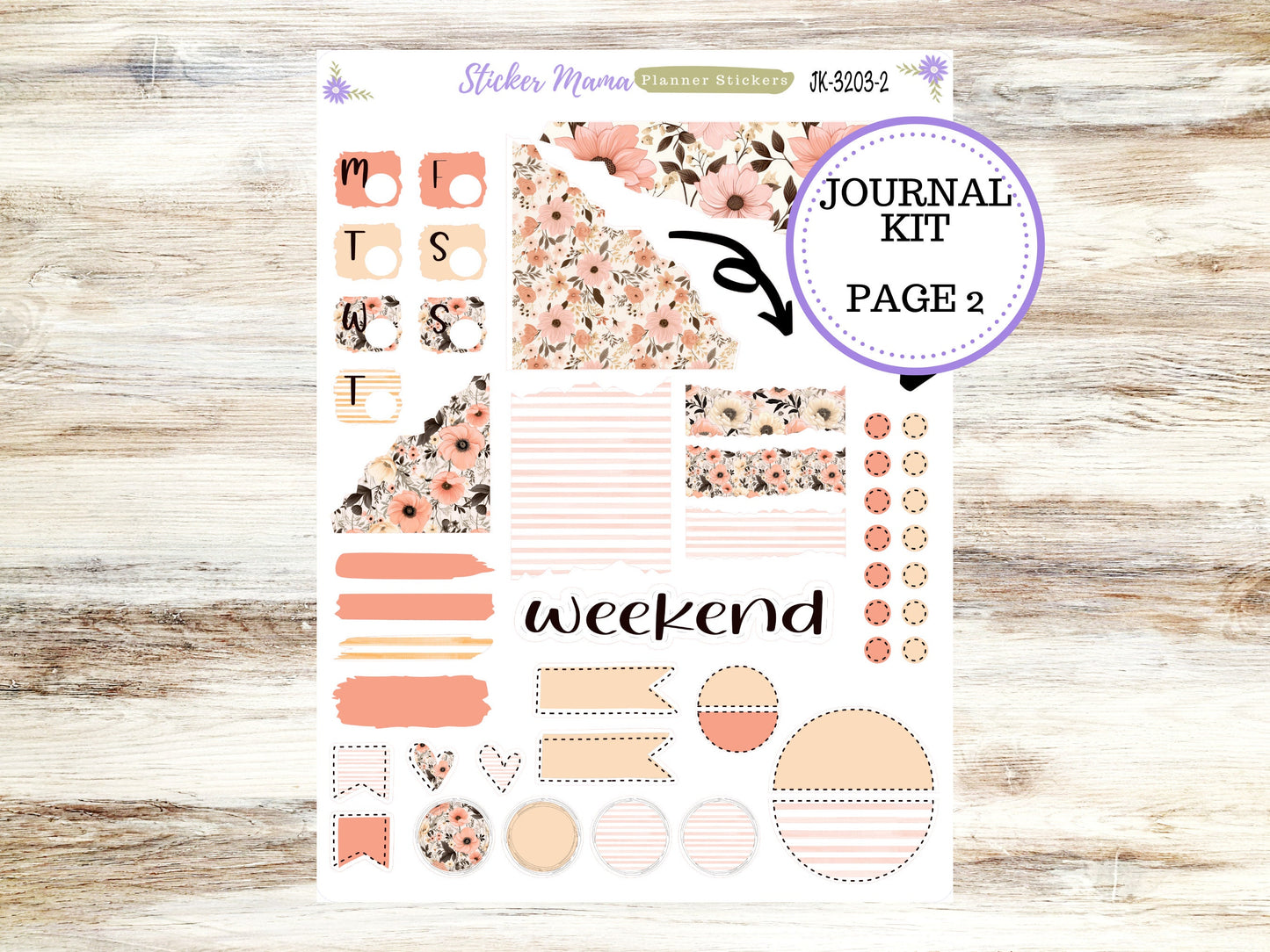 JOURNALING KIT  || #3203 || Pretty in Pink  || Journal Planner || Planner Stickers || Journal Stickers