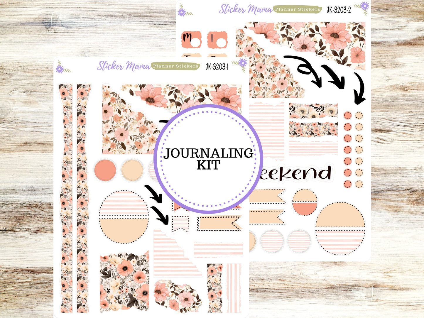 JOURNALING KIT  || #3203 || Pretty in Pink  || Journal Planner || Planner Stickers || Journal Stickers