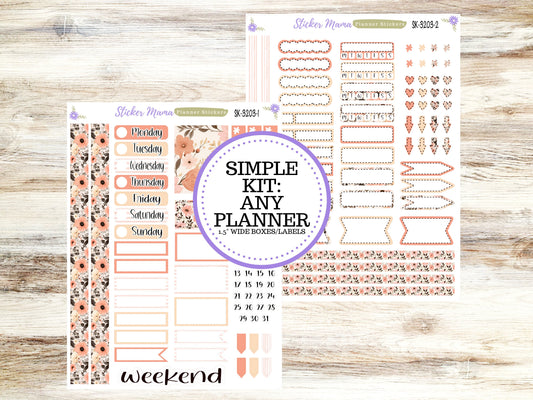 SIMPLE KIT  || #3203 || Pretty in Pink || Any Kind Planner || Planner Stickers || Planner Stickers