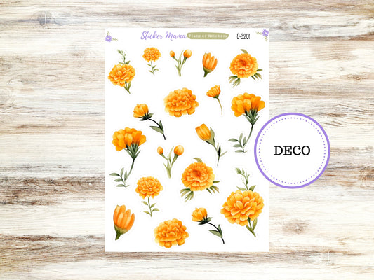 DECO-3201 || Fall Colors Deco || PLANNER STICKERS || Floral Stickers ||