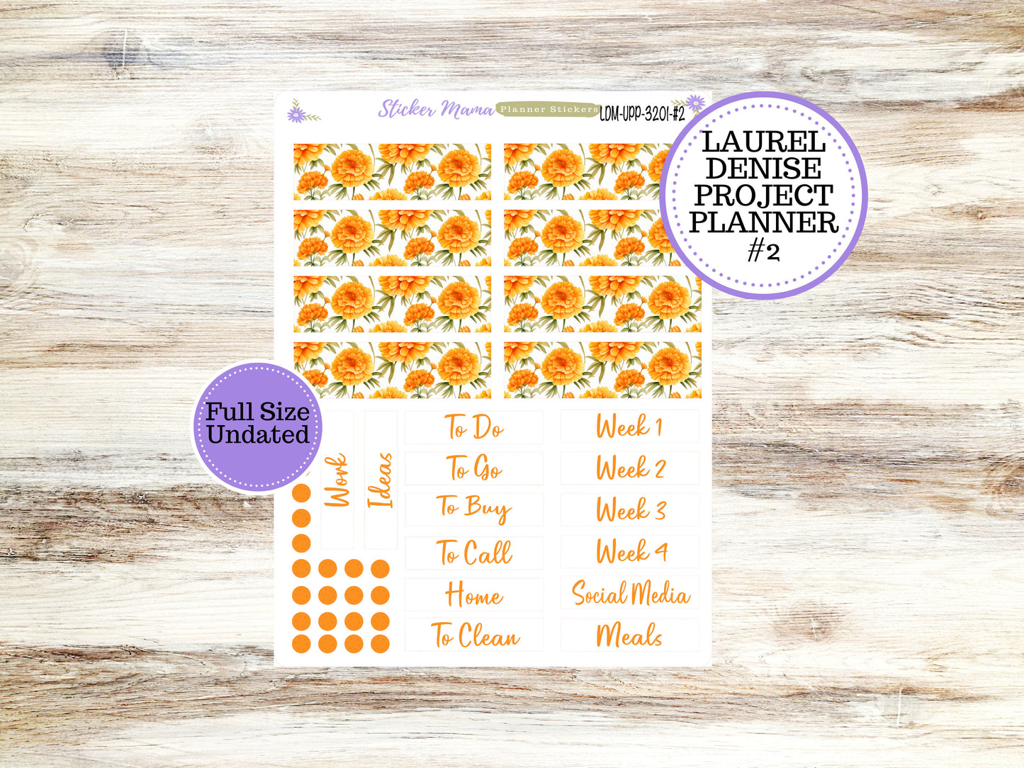 LAUREL DENISE PROJECT December Planner Kit #3201 || Fall Colors || Laurel Denise Kit || Laurel Denise Stickers ||  || Any Month ld