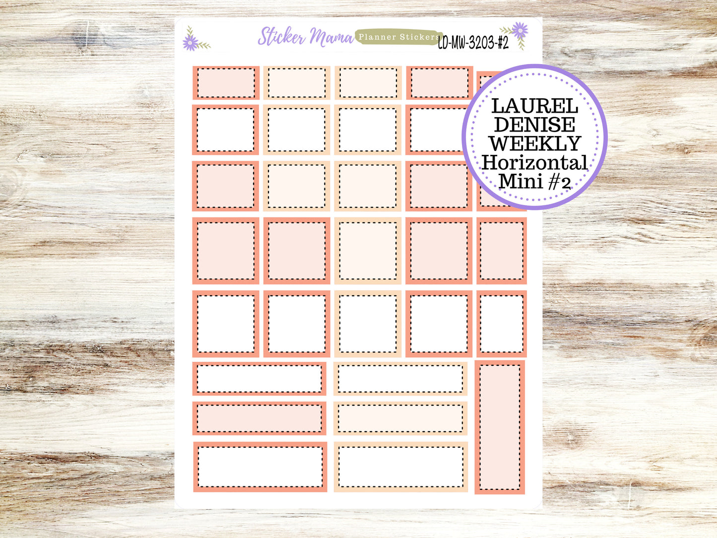 LAUREL DENISE MINI Planner Kit #3203 || Laurel Denise Kit || Laurel Denise Stickers || Laurel Denise Horizontal Vertical || Pretty in Pink