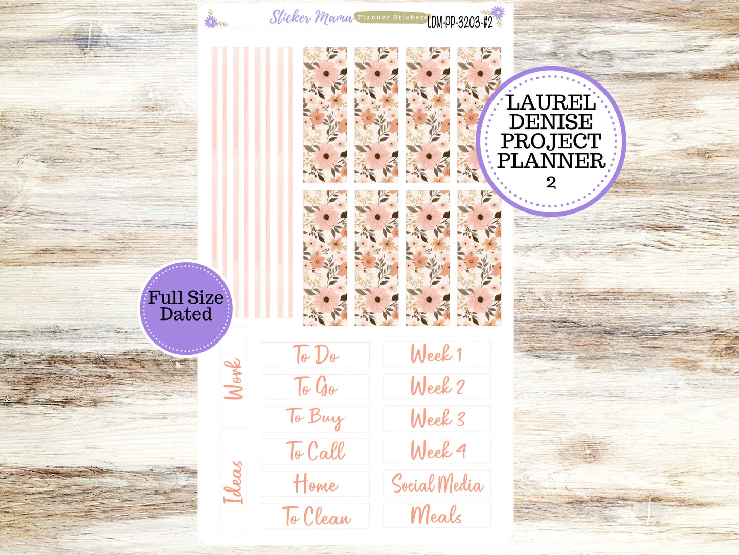 LAUREL DENISE PROJECT December Planner Kit #3203 || Pretty in Pink  || Laurel Denise Kit || Laurel Denise Stickers ||  || Any Month ld