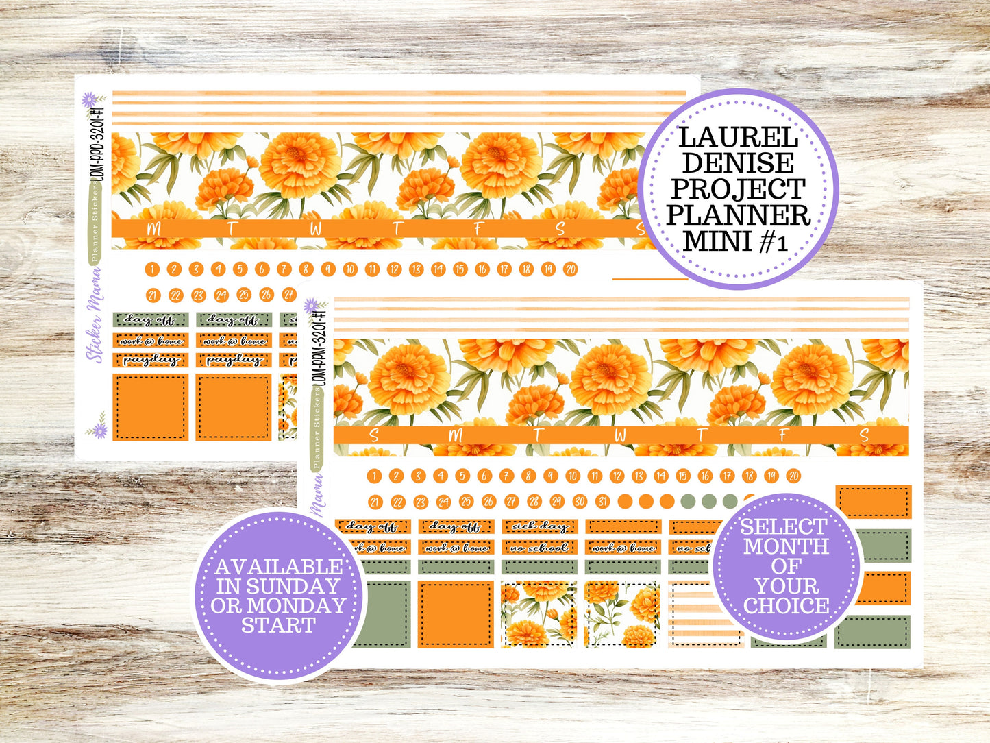 LAUREL DENISE PROJECT December Planner Kit #3201 || Fall Colors || Laurel Denise Kit || Laurel Denise Stickers ||  || Any Month ld