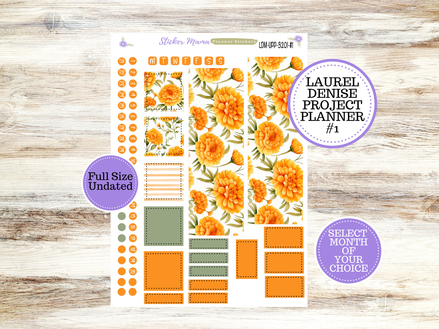 LAUREL DENISE PROJECT December Planner Kit #3201 || Fall Colors || Laurel Denise Kit || Laurel Denise Stickers ||  || Any Month ld