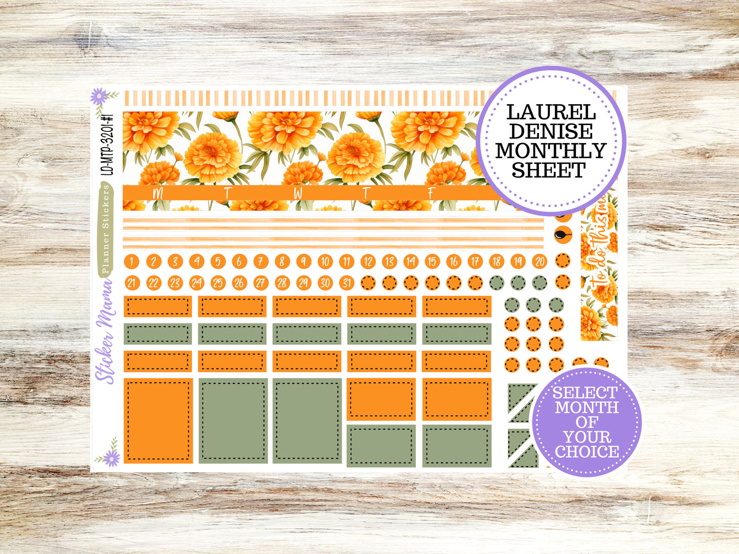 LAUREL DENISE TEACHER Planner Kit #3201 ||Fall Colors ||Laurel Denise Kit || Laurel Denise Stickers || Laurel Denise Horizontal Vertical ||