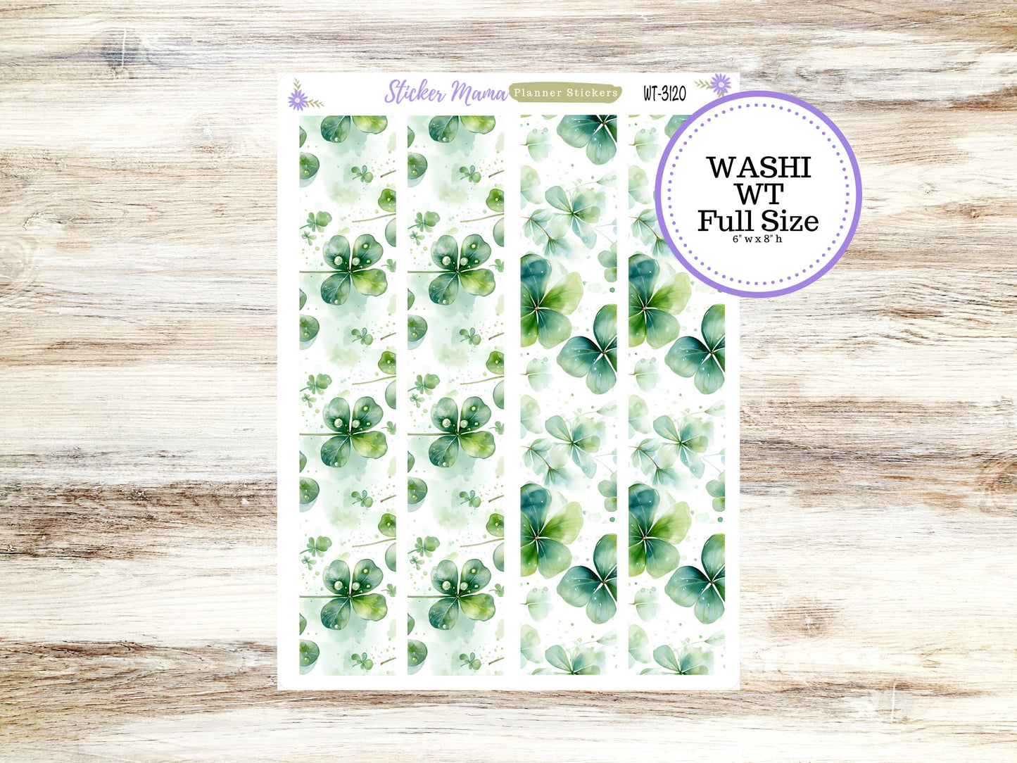 WASHI PLANNER STICKERS || 3120 || Shamrock Magic || Washi Stickers || St. Patricks Planner Stickers || March Washi for Planners