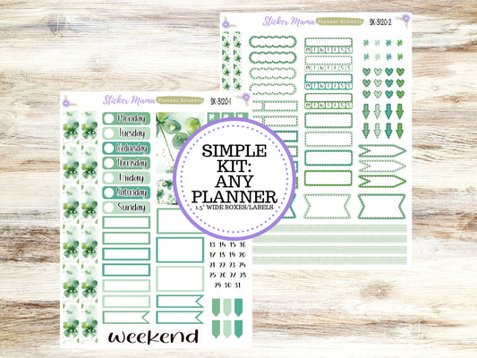 SIMPLE KIT  || #3120 || Shamrock Magic || Any Kind Planner || Planner Stickers || Planner Stickers