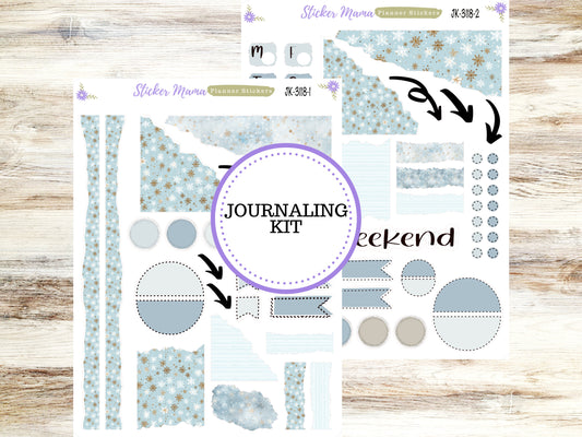 JOURNALING KIT  || #3118 || Arctic Frost  || Journal Planner || Planner Stickers || Journal Stickers