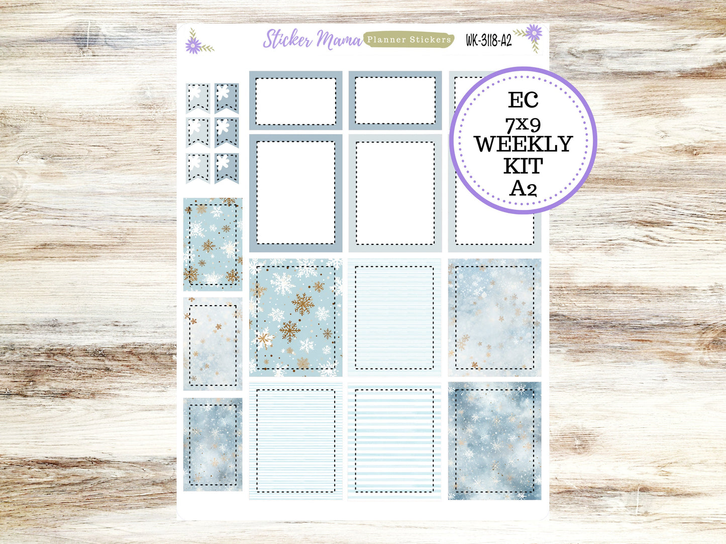 ERIN CONDREN WK-3118 || Arctic Frost || Weekly Planner Kit || Erin Condren || Hourly Planner Kit || Vertical Planner Kit