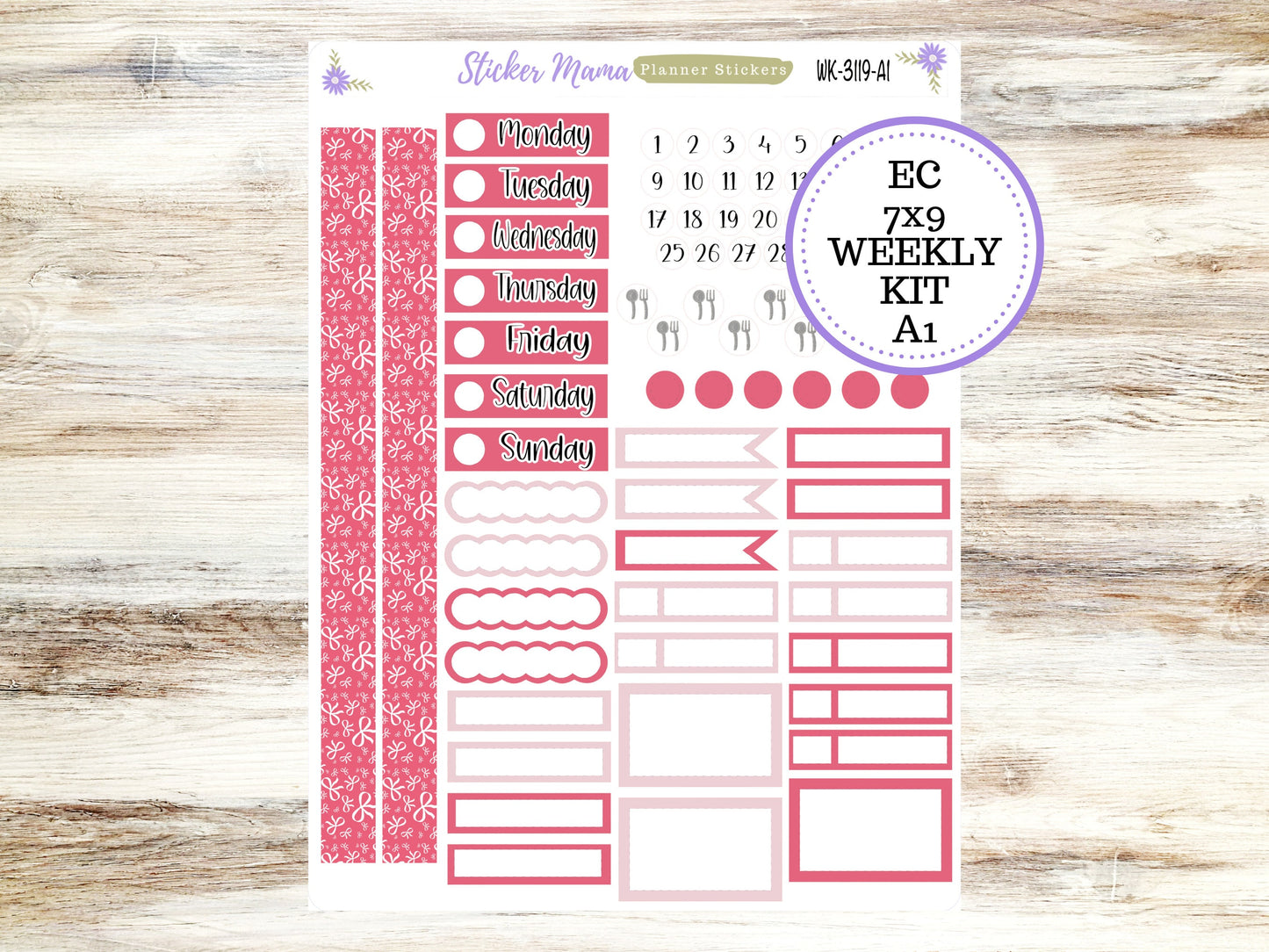 ERIN CONDREN WK-3119 || Heartfelt Joy || Weekly Planner Kit || Erin Condren || Hourly Planner Kit || Vertical Planner Kit