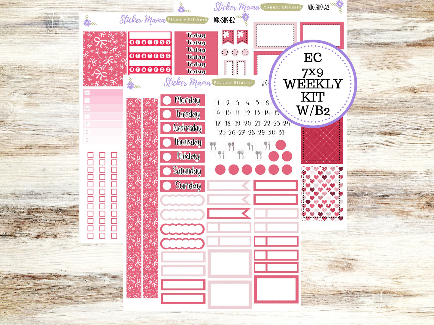 ERIN CONDREN WK-3119 || Heartfelt Joy || Weekly Planner Kit || Erin Condren || Hourly Planner Kit || Vertical Planner Kit