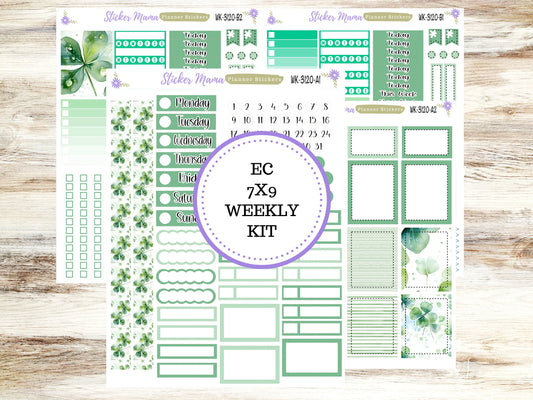 ERIN CONDREN WK-3120 || Shamrock Magic || Weekly Planner Kit || Erin Condren || Hourly Planner Kit || Vertical Planner Kit