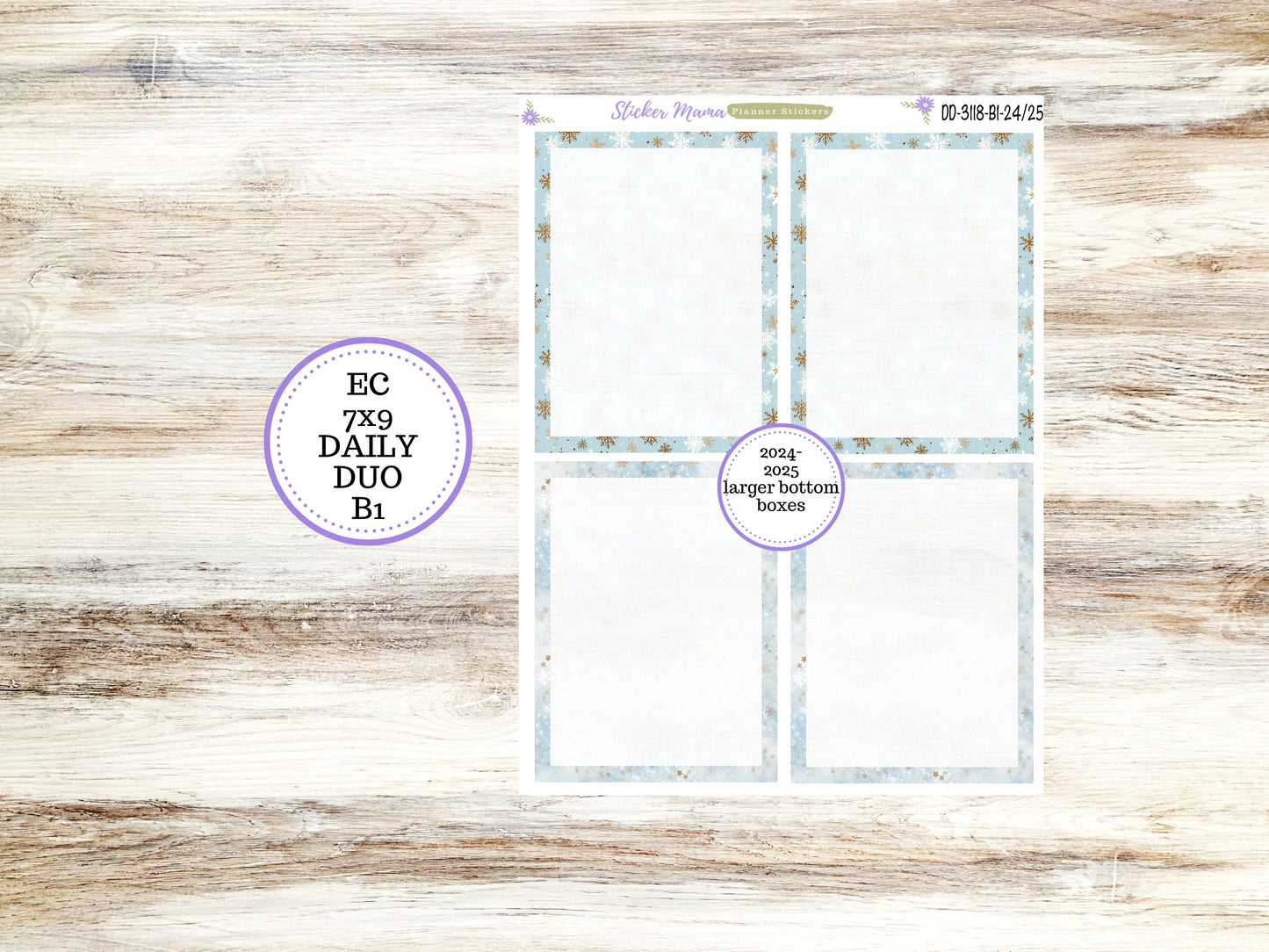 ERIN CONDREN Daily Duo 7x9-Kit #3118 || Arctic Frost || Erin Condren Planner Stickers - Daily Duo 7x9 Planner - Daily Duo Stickers