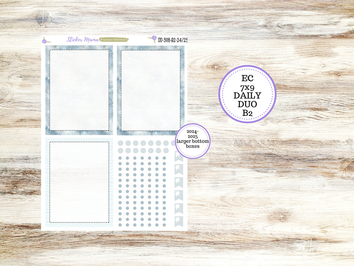 ERIN CONDREN Daily Duo 7x9-Kit #3118 || Arctic Frost || Erin Condren Planner Stickers - Daily Duo 7x9 Planner - Daily Duo Stickers