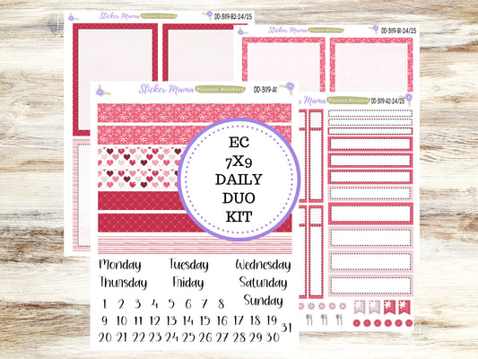 ERIN CONDREN Daily Duo 7x9-Kit #3119 || Heartfelt Joy || Erin Condren Planner Stickers - Daily Duo 7x9 Planner - Daily Duo Stickers