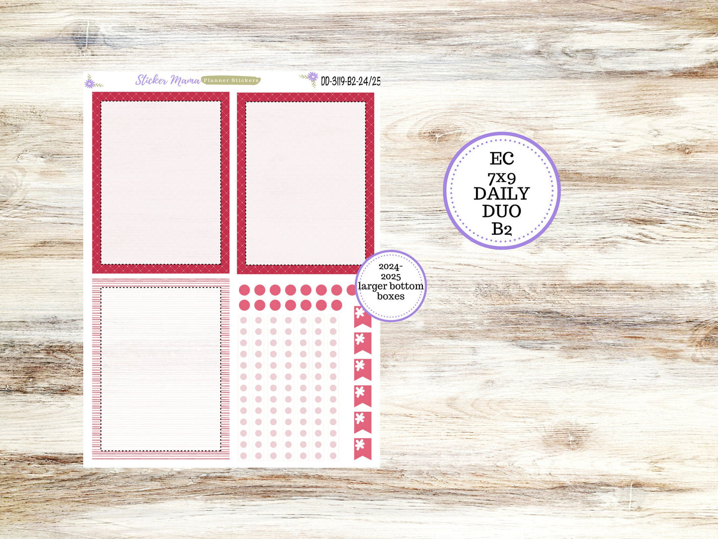 ERIN CONDREN Daily Duo 7x9-Kit #3119 || Heartfelt Joy || Erin Condren Planner Stickers - Daily Duo 7x9 Planner - Daily Duo Stickers