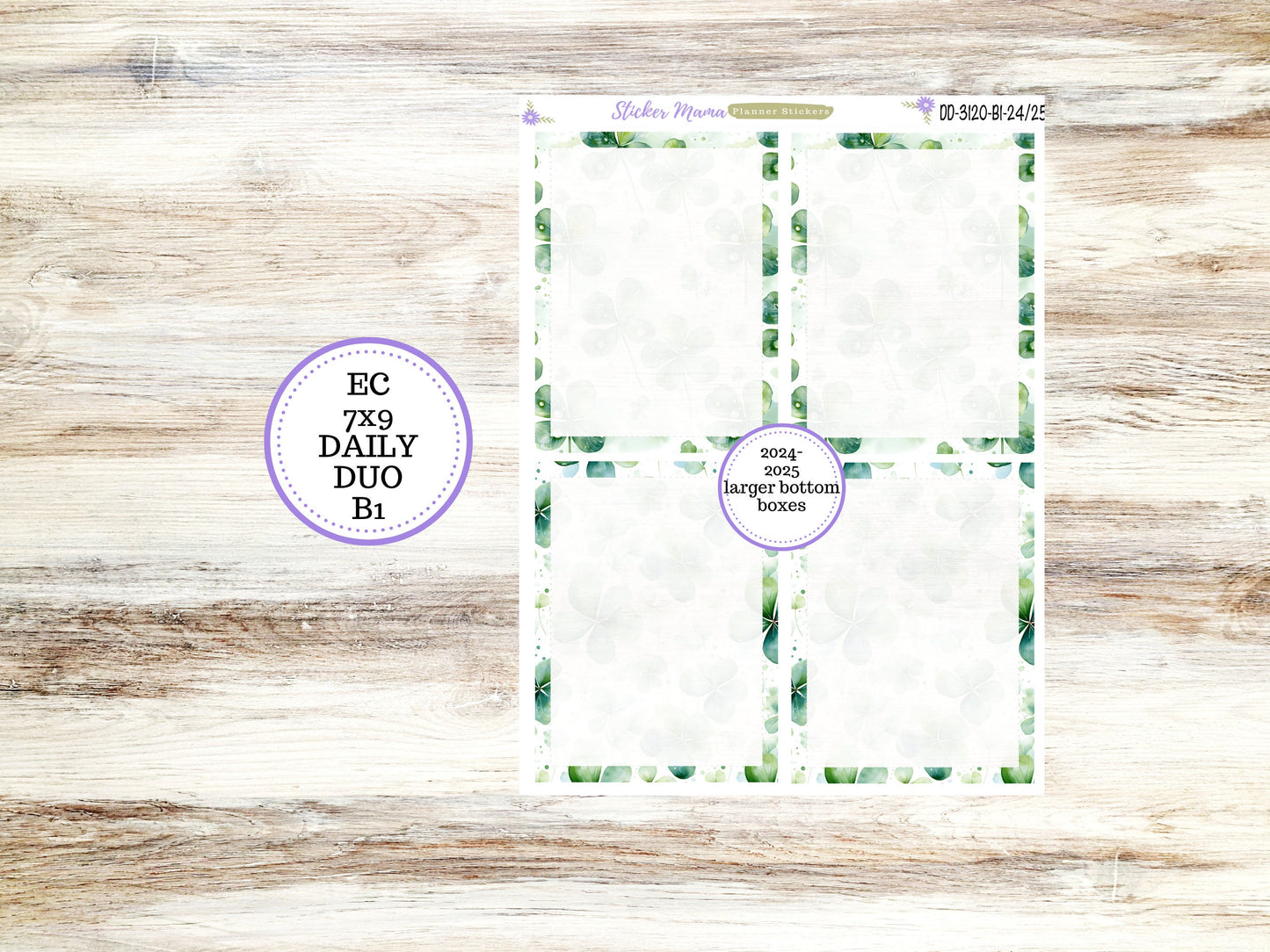 ERIN CONDREN Daily Duo 7x9-Kit #3120 || Shamrock Magic || Erin Condren Planner Stickers - Daily Duo 7x9 Planner - Daily Duo Stickers