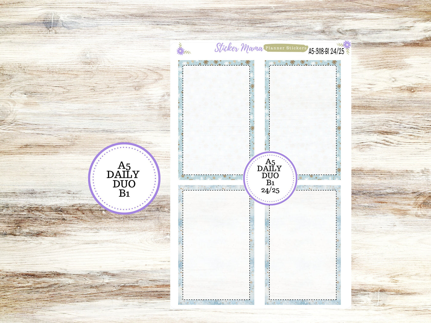 A5-DAILY DUO-Kit #3118  || Arctic Frost || Planner Stickers - Daily Duo A5 Planner - Daily Duo Stickers - Daily Planner