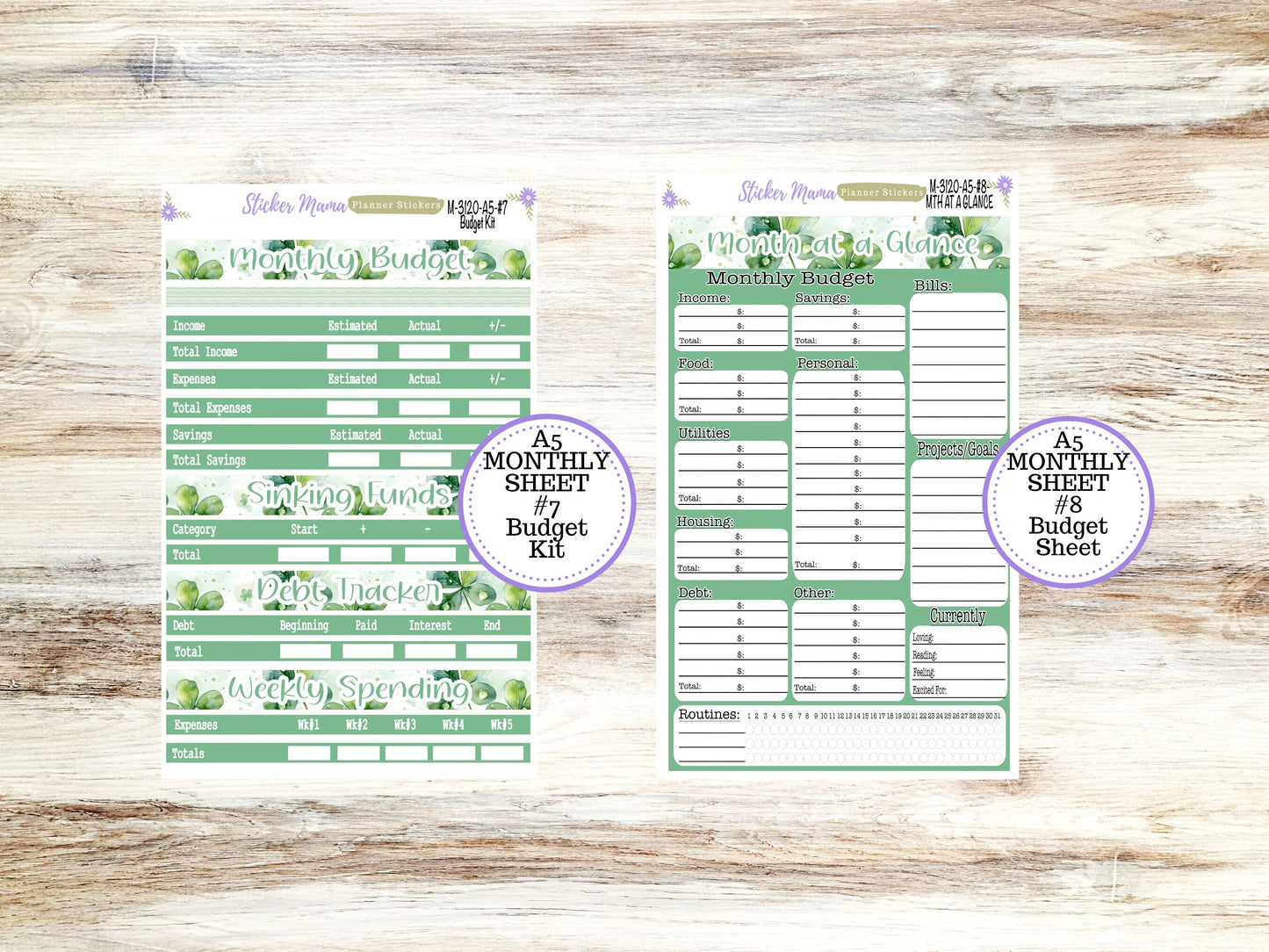 ERIN CONDREN Monthly  Kit-3120 || A5 || Shamrock Magic Stickers  || - ec March Monthly Kit - March Monthly Planner Kits - Monthly