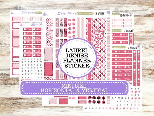 LAUREL DENISE MINI Planner Kit #3119 || Heartfelt Joy Laurel Denise Kit || L D  Stickers || Laurel Denise Horizontal Vertical || February