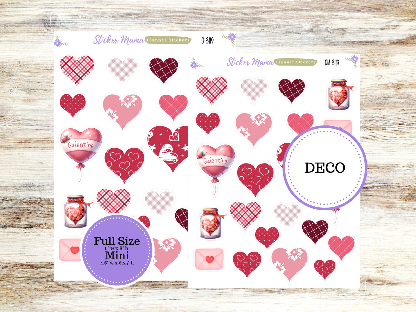 DECO-3119 || Heartfelt Deco || PLANNER STICKERS || Valentine's Stickers || February  Deco