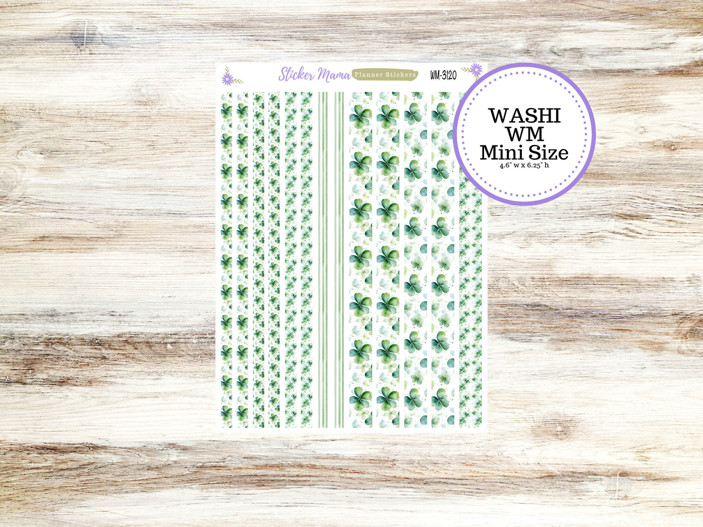 WASHI PLANNER STICKERS || 3120 || Shamrock Magic || Washi Stickers || St. Patricks Planner Stickers || March Washi for Planners