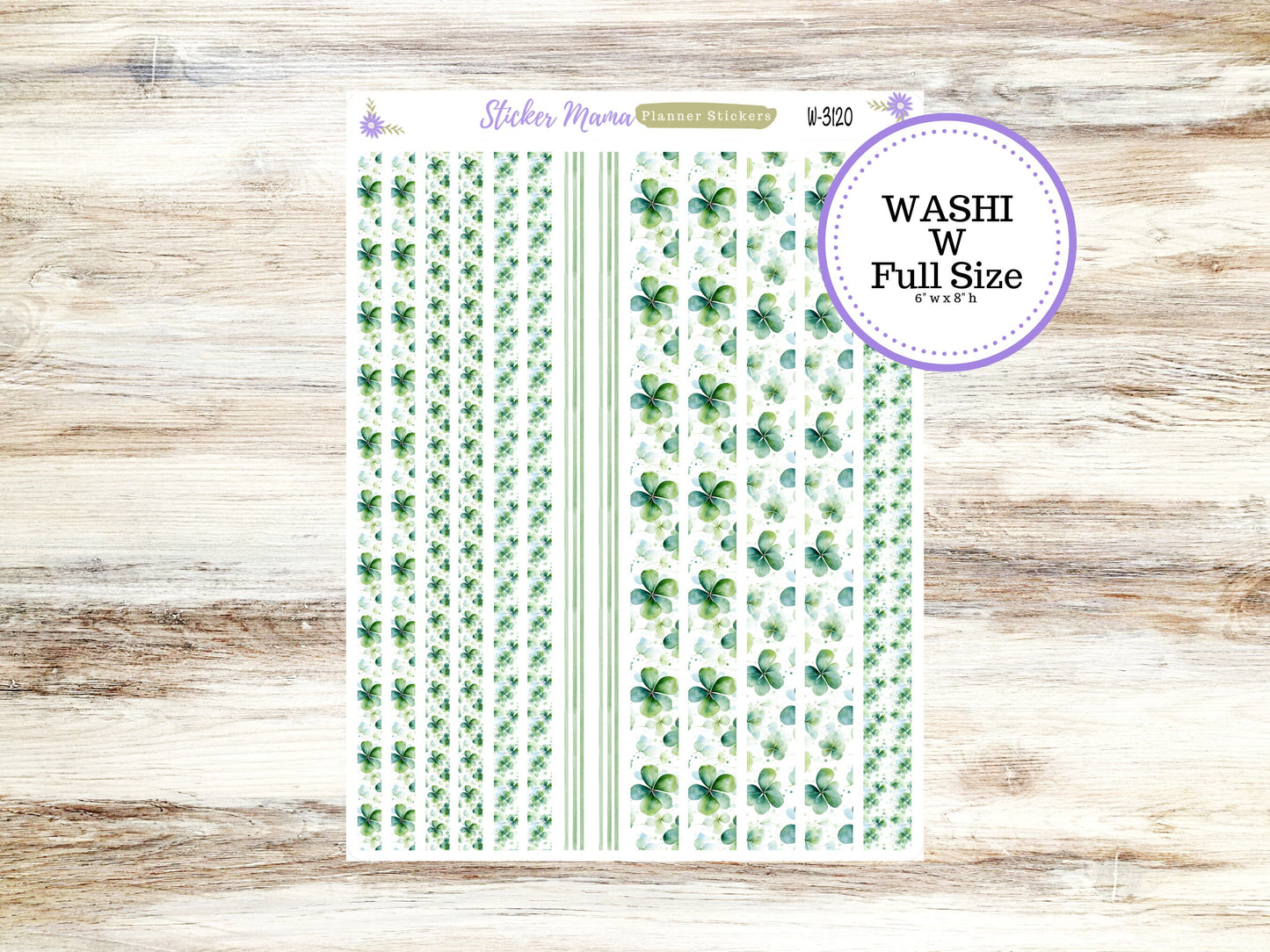 WASHI PLANNER STICKERS || 3120 || Shamrock Magic || Washi Stickers || St. Patricks Planner Stickers || March Washi for Planners