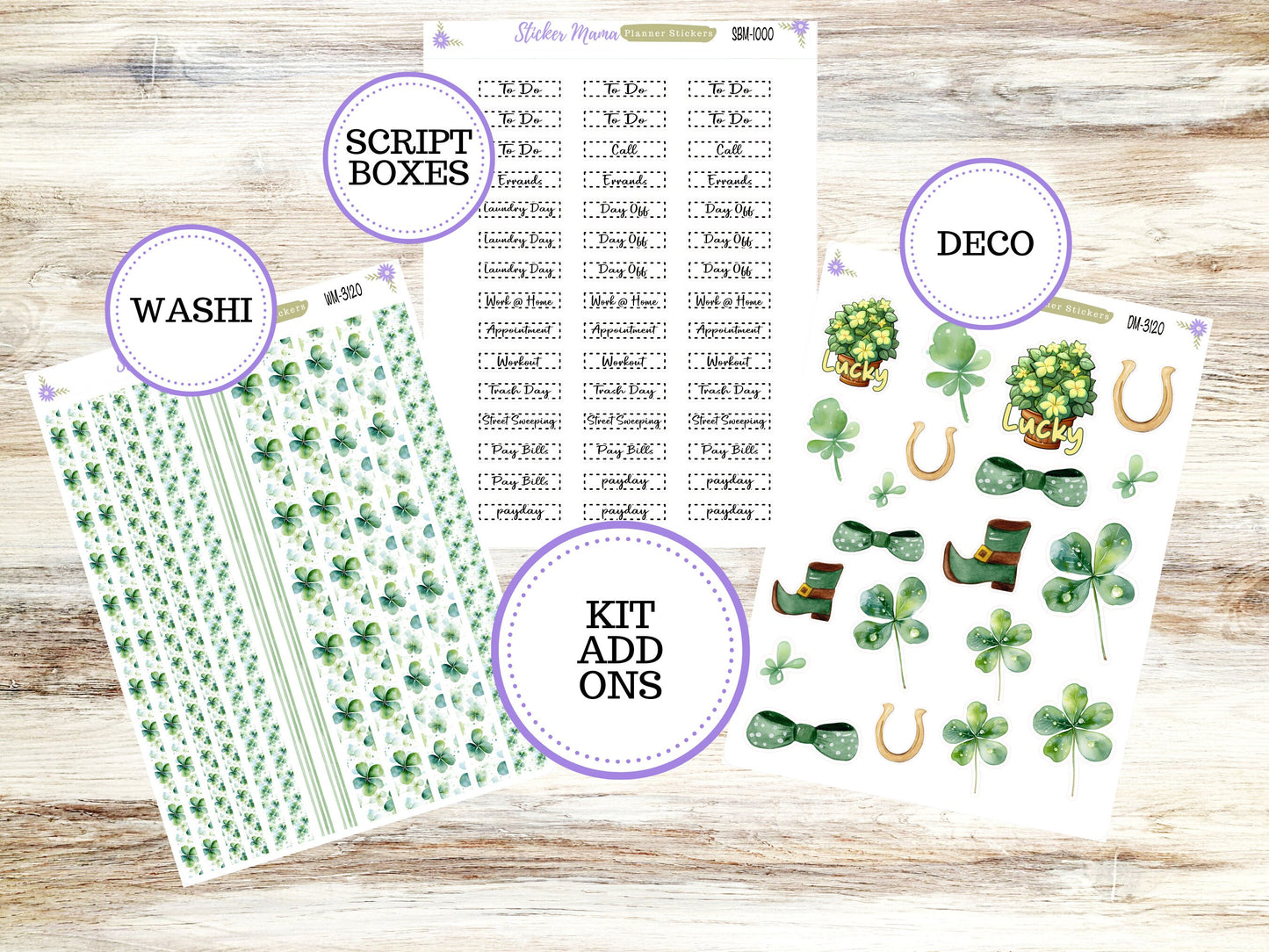 JOURNALING KIT  || #3120 || Shamrock Magic  || Journal Planner || Planner Stickers || Journal Stickers