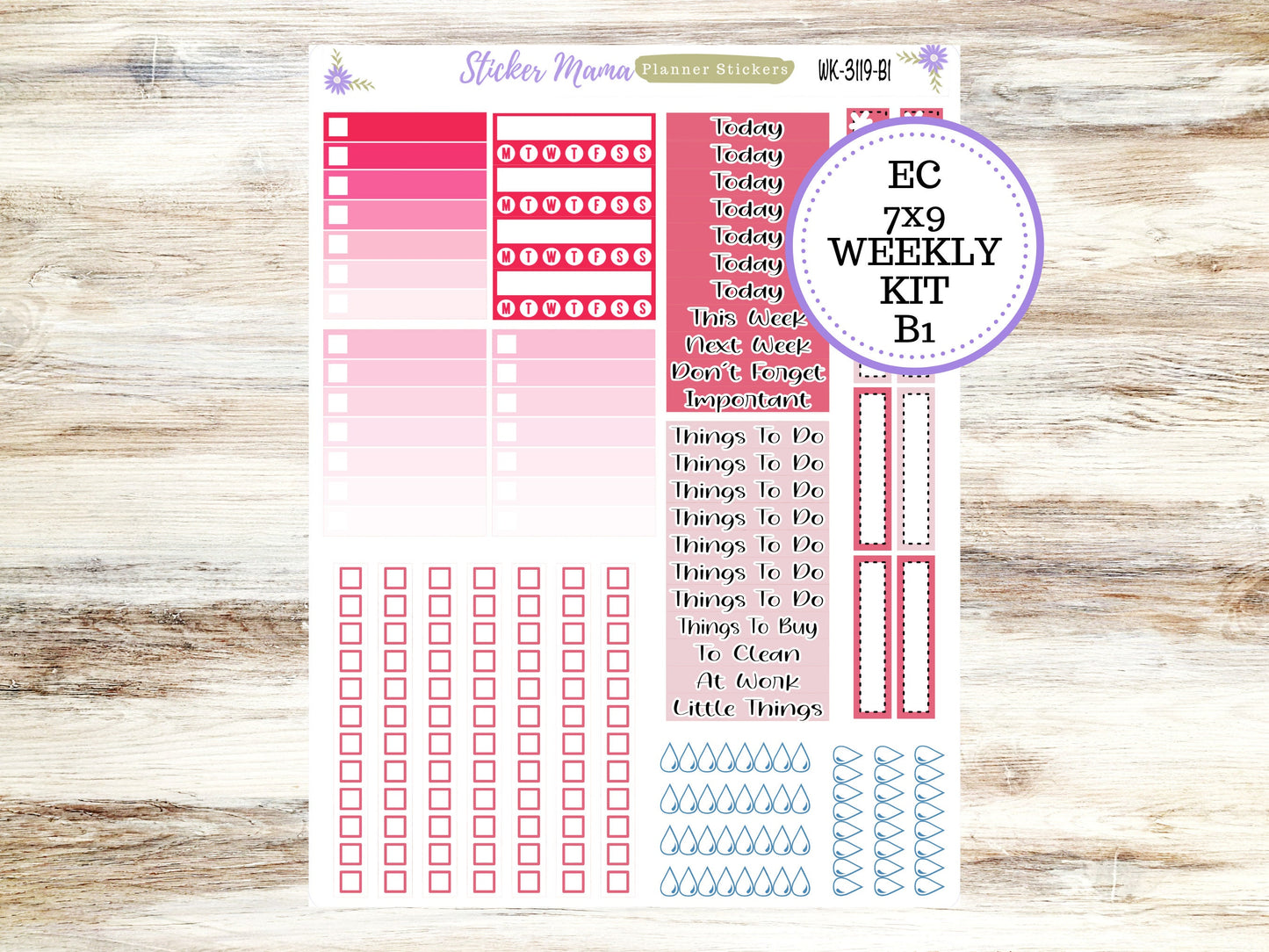 ERIN CONDREN WK-3119 || Heartfelt Joy || Weekly Planner Kit || Erin Condren || Hourly Planner Kit || Vertical Planner Kit