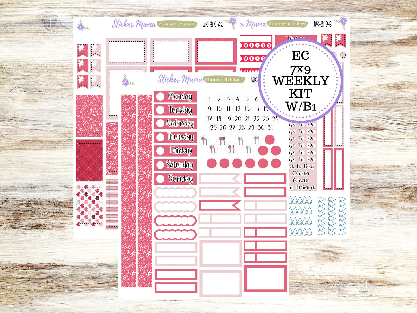 ERIN CONDREN WK-3119 || Heartfelt Joy || Weekly Planner Kit || Erin Condren || Hourly Planner Kit || Vertical Planner Kit